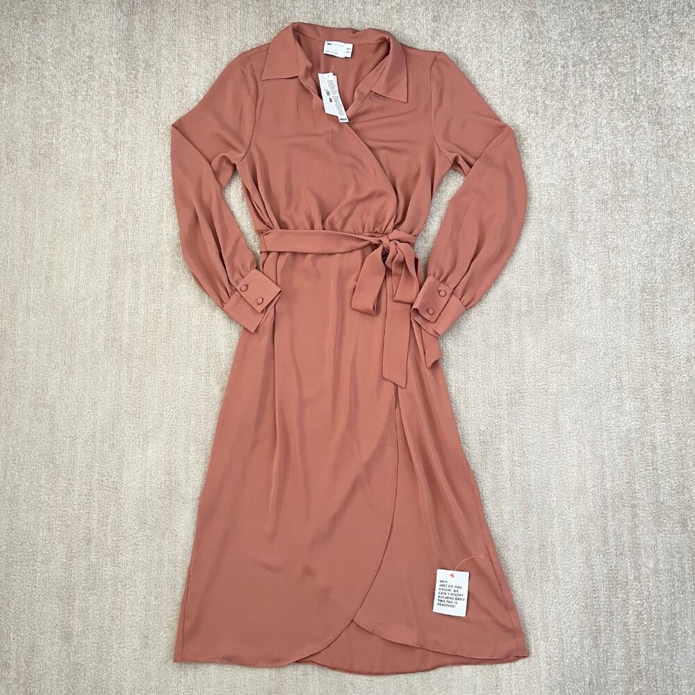 ASOS Rust Wrap Midi Dress